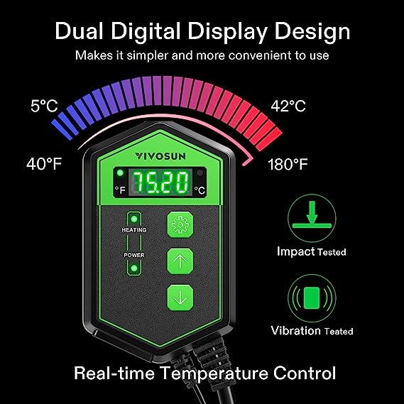 Vivosun Seedling Heat Mat Digital Thermostat Combo - Image 4